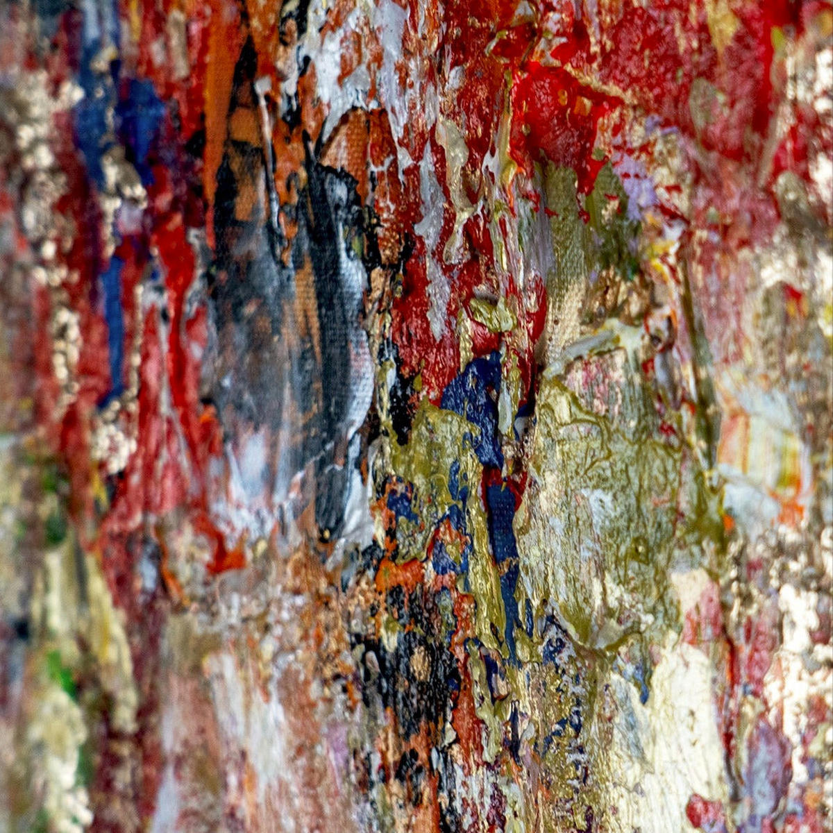 GEMÄLDE Heller Horizont Schattenfugenrahmen Gold 140x100 cm - Goldfarben, Holz (140/100cm) - YS-art gallery