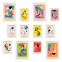 POSTER Set Mit 12 Matisse & Miro Kunstdrucke A3 Rahmenlos - Klar, Papier (29.7/5/42cm) - Nacnic