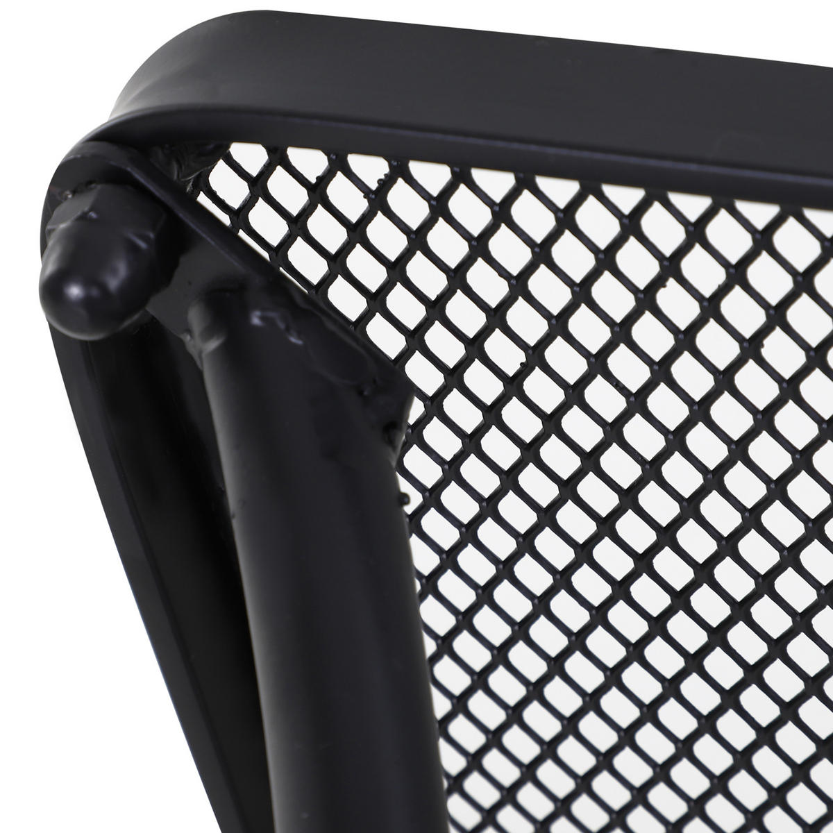 BEISTELLTISCH 45/45/50 cm schwarz aus Metall mit Mesh-Tischplatte - Weiß, Metall (45/45/50cm) - OKWISH