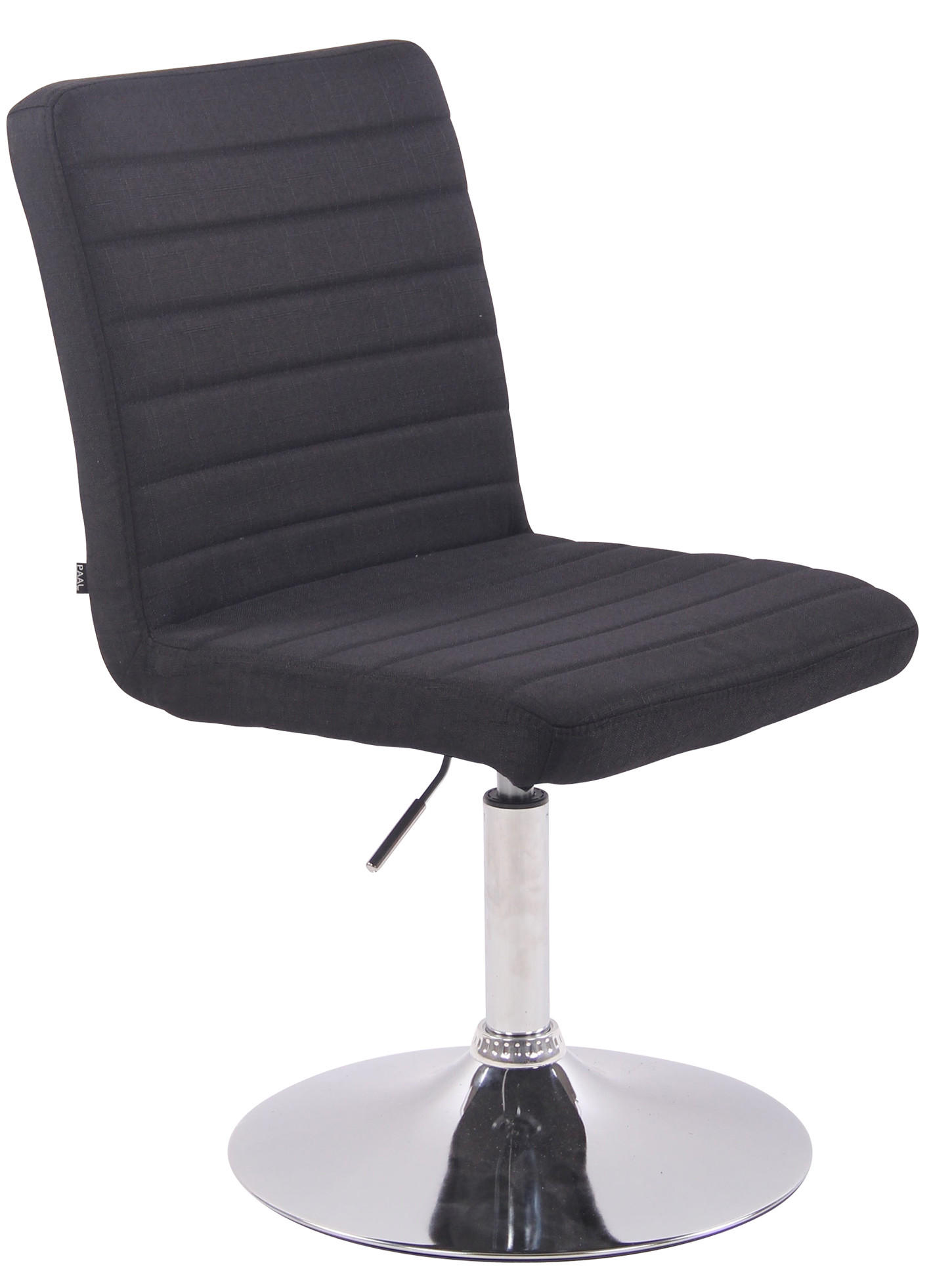 STUHL Stoff schwarz - Chromfarben/Schwarz, Textil/Metall (44/81/60cm) - CLP