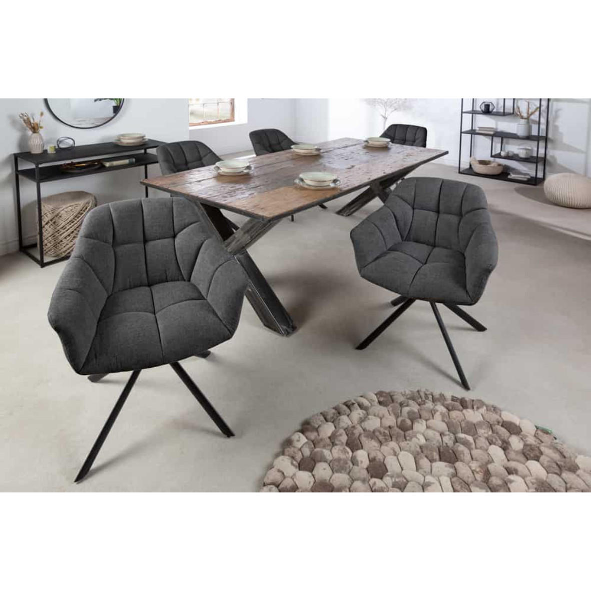 Thumbnail - riess-ambiente Armlehnstuhl, Grau, Textil, 65x83x66 cm, Esszimmer, Stühle, Esszimmerstühle, Armlehnenstühle