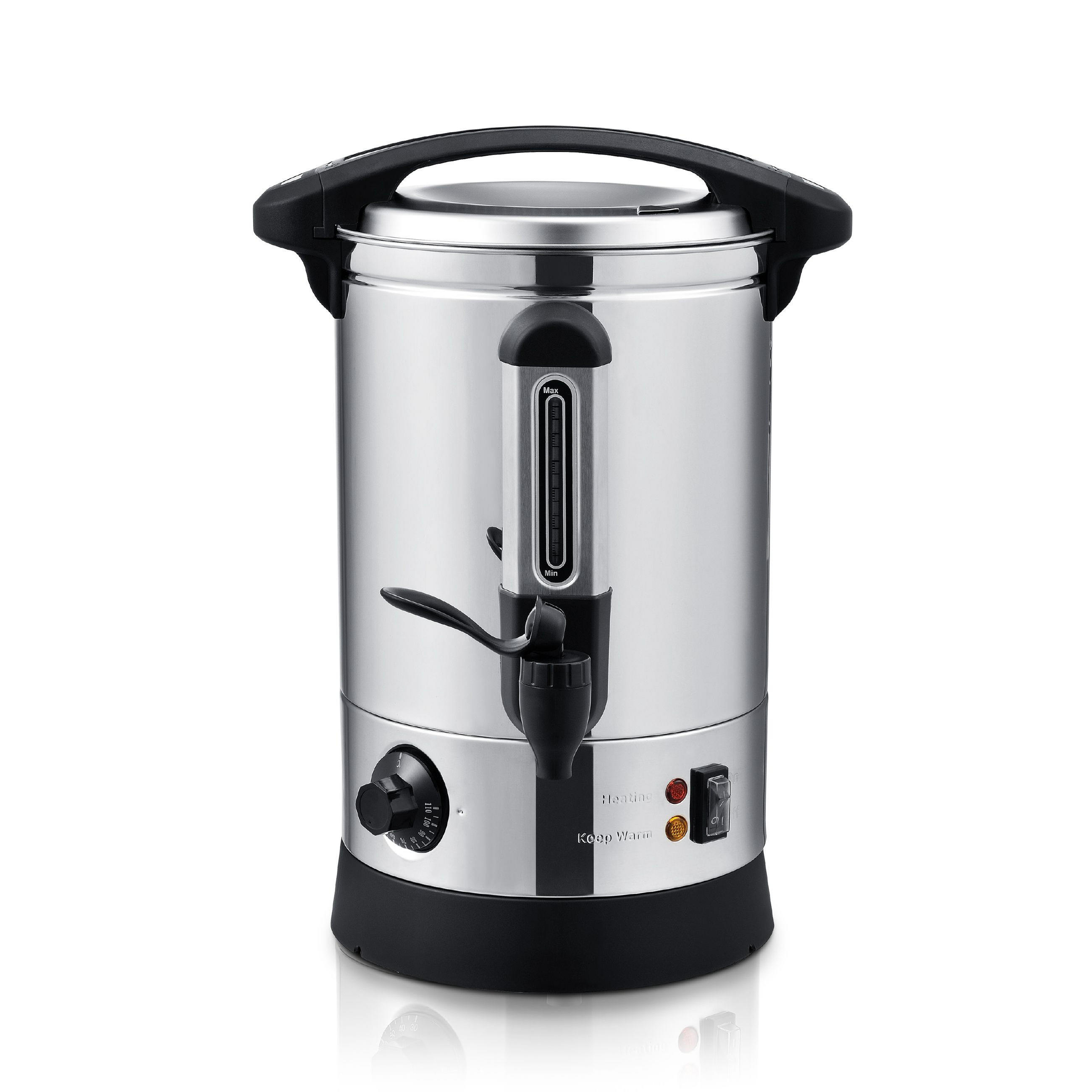 GLÜHWEINKOCHER Teramo 7 L - Silberfarben, Metall (30/42/23cm) - Juskys