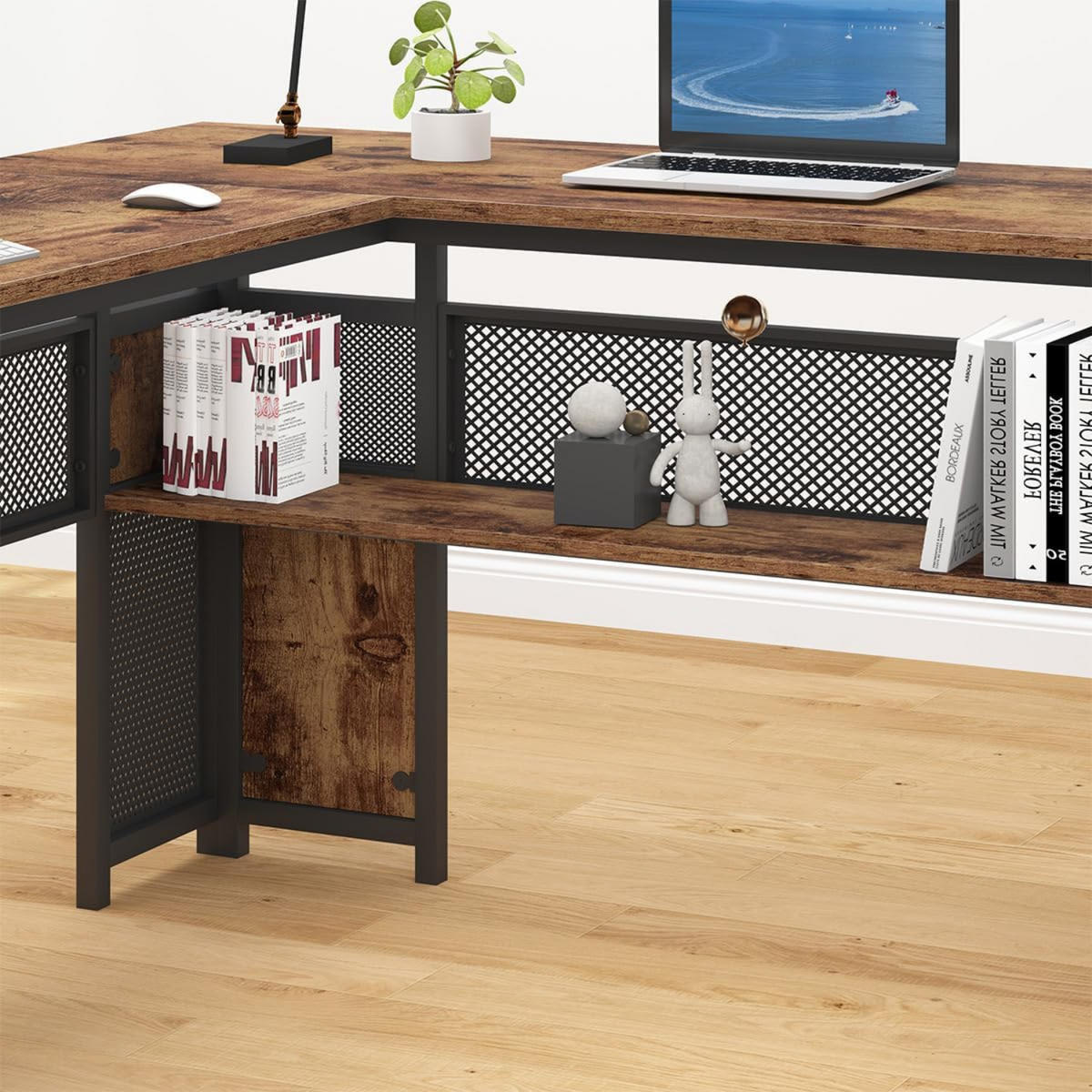 SCHREIBTISCH L-FORM mit Schubladen Eckschreibtisch 150 x 150 cm - Wildeiche, Holzwerkstoff/Metall (150/150/76.2cm) - Quality Elegance