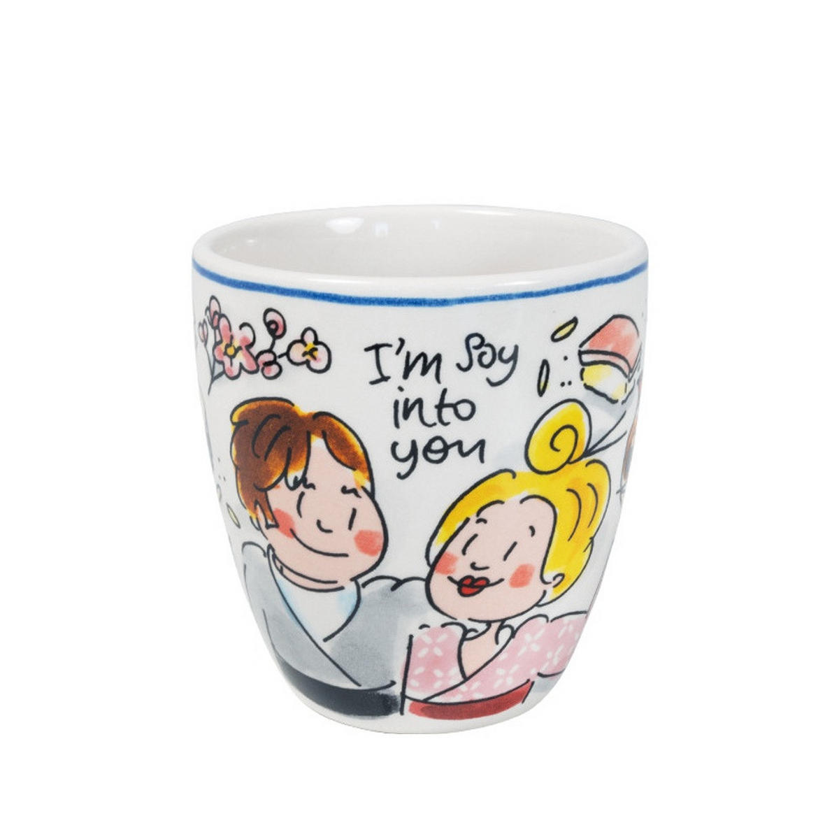 MINI-BECHER OHNE OHR Let The Good Times Roll in Bunt - 200 ml - Multicolor, Keramik (0.2L) - Blond Amsterdam
