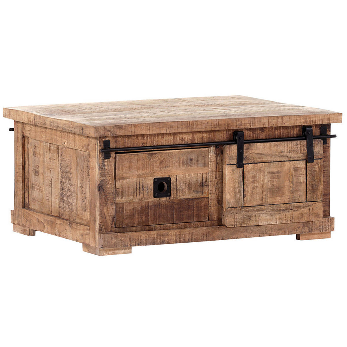 WOHNZIMMER-SET 3-TLG. Karlstad-123 - Braun, Holz (445/145/70cm) - Lomado