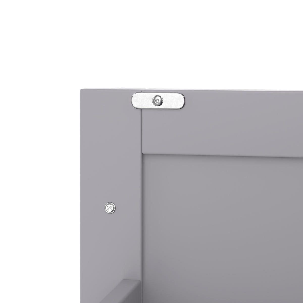 WASCHTISCHKOMBI 76/46/83,5 cm Grau aus Keramik und MDF mit integriertem Keramikwaschbecken - Grau, Holzwerkstoff (76/83.5/46cm) - OKMYHOME