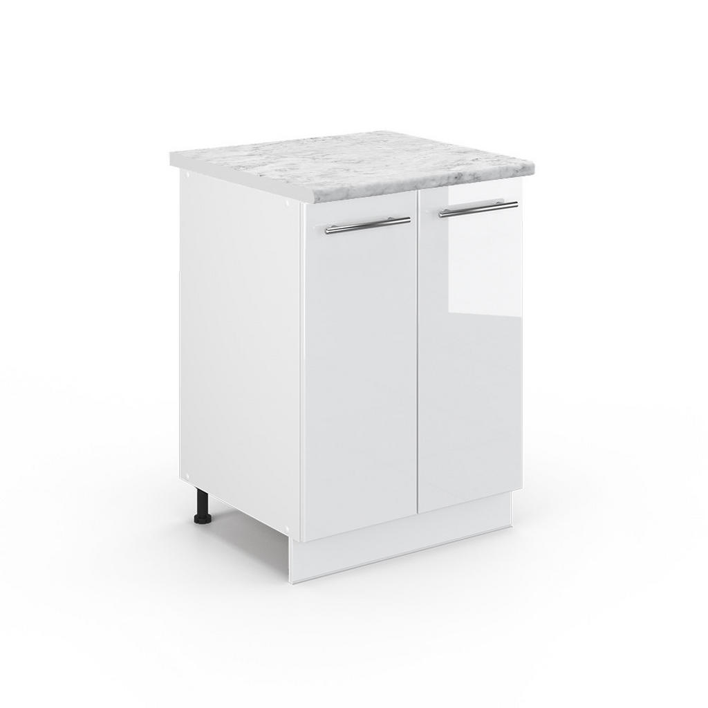 Vicco SPODNÍ SKŘÍŇKA KUCHYŇSKÉ LINKY Fame-Line Bílá vysoký lesk 60 cm , PD Mramor
