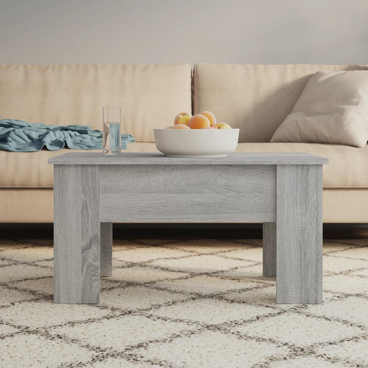 COUCHTISCH Grau Sonoma 79x49x41 cm Holzwerkstoff - Grau, Holzwerkstoff (79/49/41cm) - furnicato