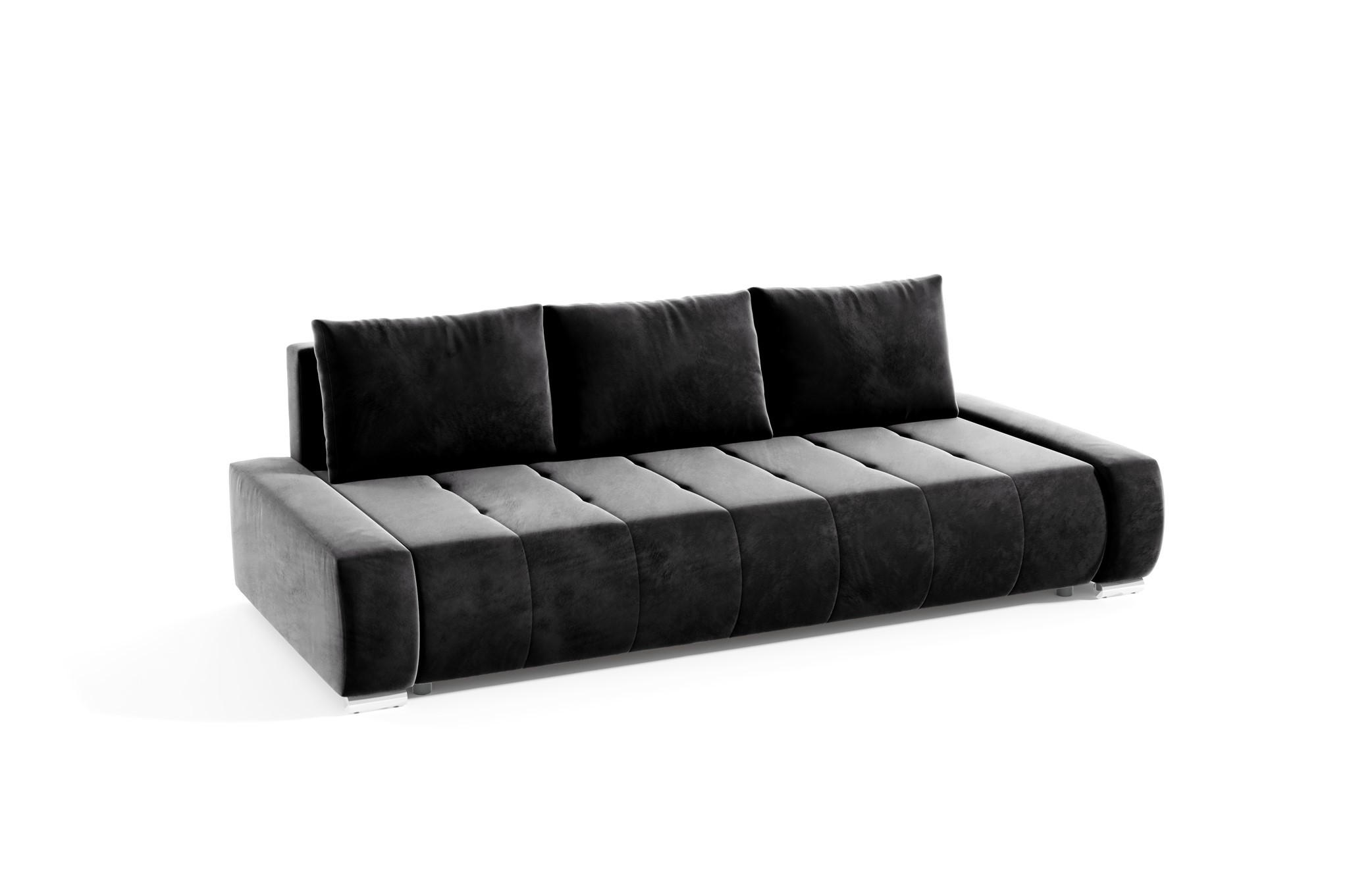 SCHLAFSOFA Vogar In Monolith - Anthrazit, Holzwerkstoff/Textil (240/85/110cm) - Fun Möbel