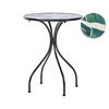GARTENTISCH Keramik Schwarz Cozzana - Schwarz/Grün, Metall (60/60/75cm) - Beliani