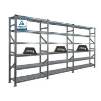 FACHBODENREGAL Proximo Stecksystem 210x360x50cm 6 Ebenen Beidseitig nutzbar Verzinkt - Silberfarben, Metall (360/210/50cm) - PROREGAL