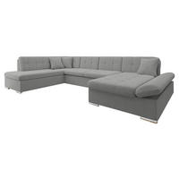 ECKSOFA Bergen, Seite: Rechts - Silberfarben/Alufarben, Holz/Textil (345/76/205cm) - MIRJAN24