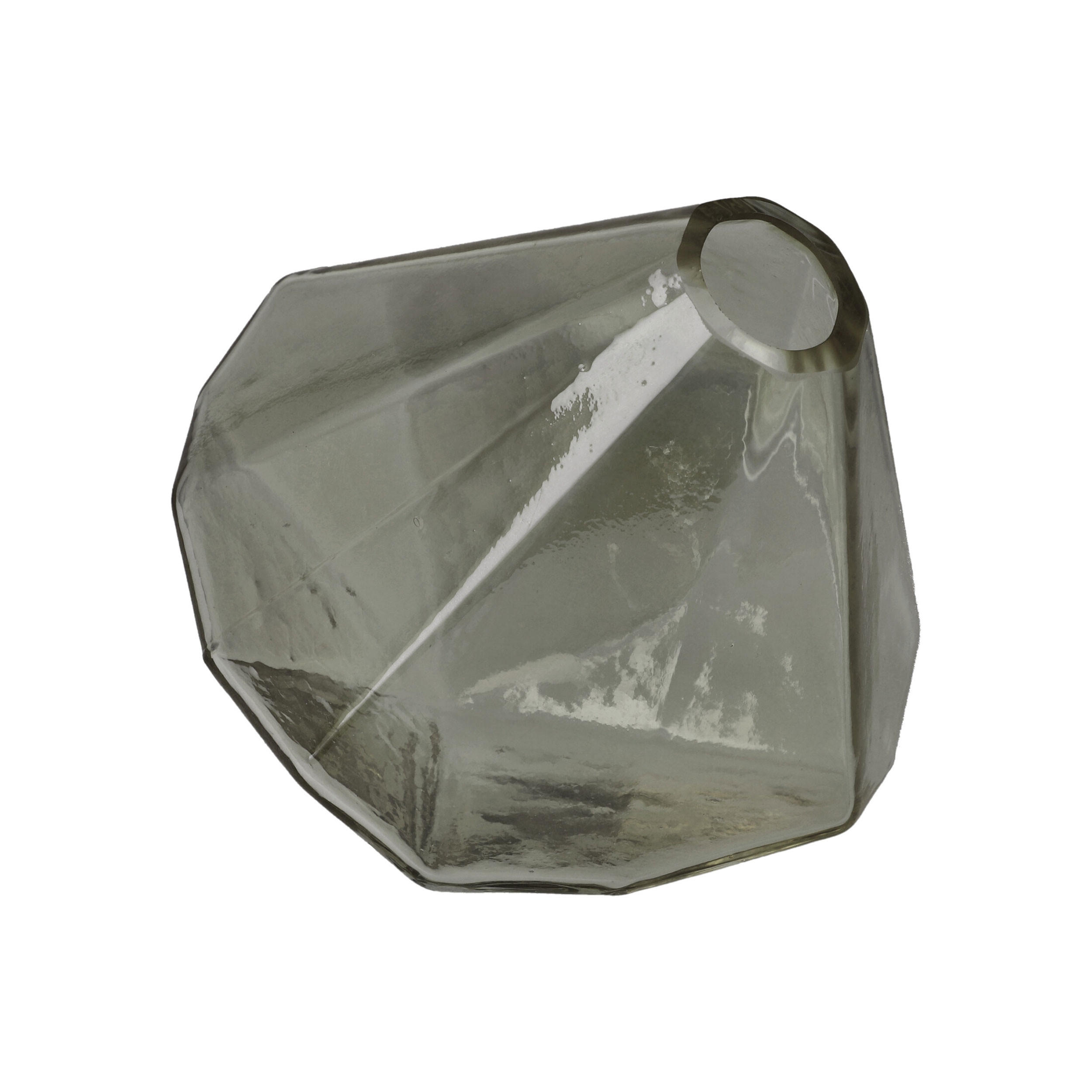 VASE Diamond grey, Glas, Grau, 12 cm - Grau, Glas (12cm) - Goebel