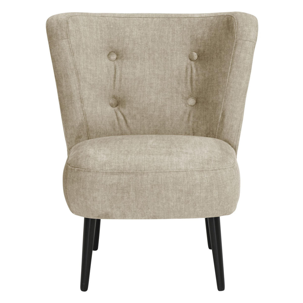 POLSTERSESSEL Kassi Samtvelours beige - Beige, Kunststoff (68/80/69cm) - 58aufmkessel