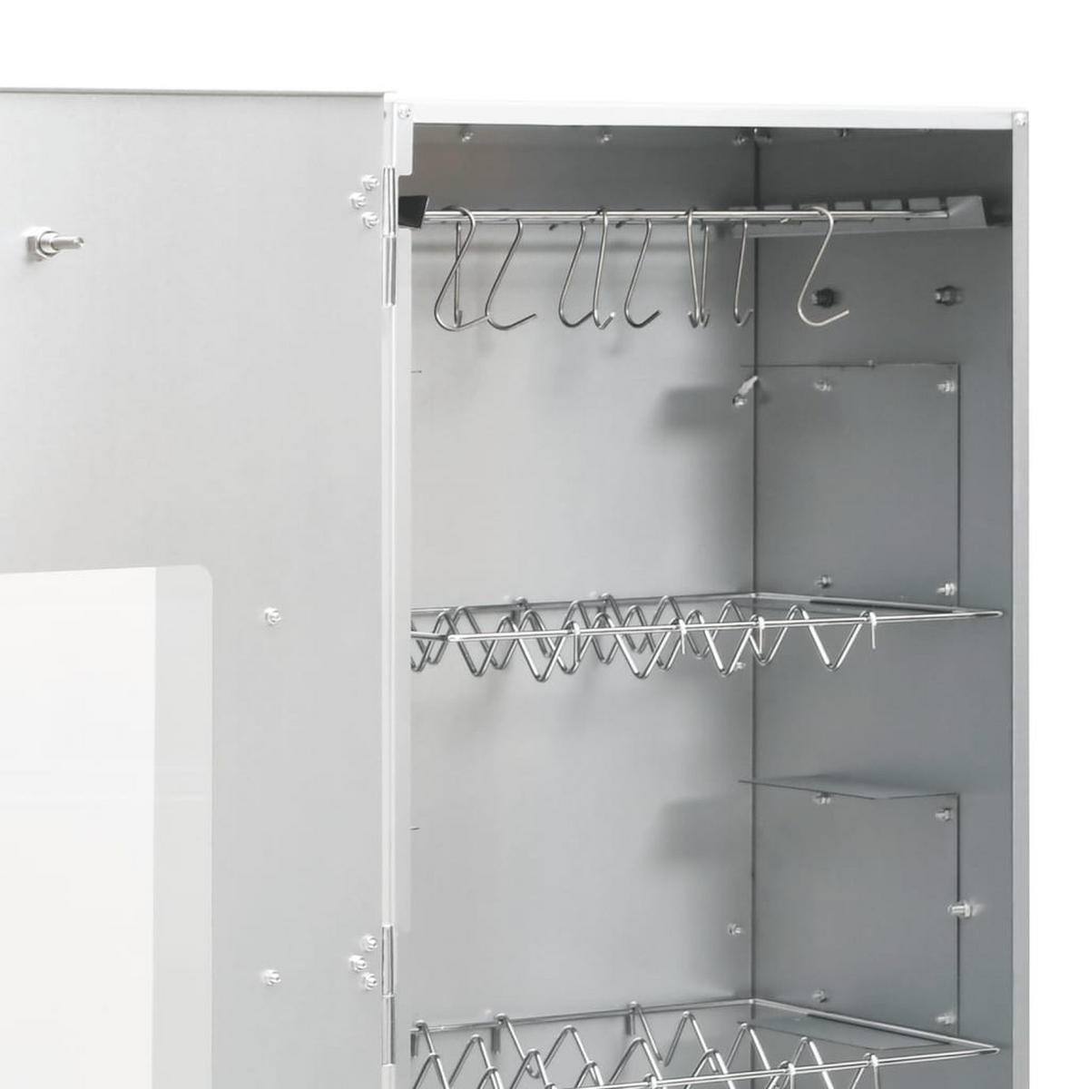 RÄUCHEROFEN Mit Kaltrauchgenerator Verzinkter Stahl - Silberfarben, Metall (44.5/110/29cm) - vidaXL