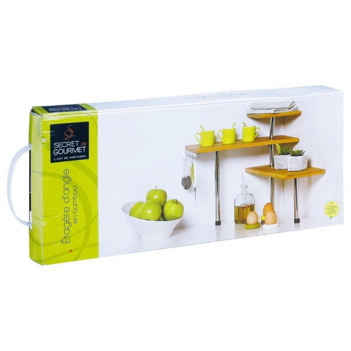 ECKREGAL Bambus - Braun, Naturmaterialien (43/39/43cm)