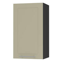 KÜCHENHÄNGESCHRANK Kvantum W2/40 Vanille Matt / Schwarz Matt 40 / 32,5 / 72cm - Creme/Schwarz, Holz/Holzwerkstoff (40/72/32.5cm) - Feldmann-Wohnen
