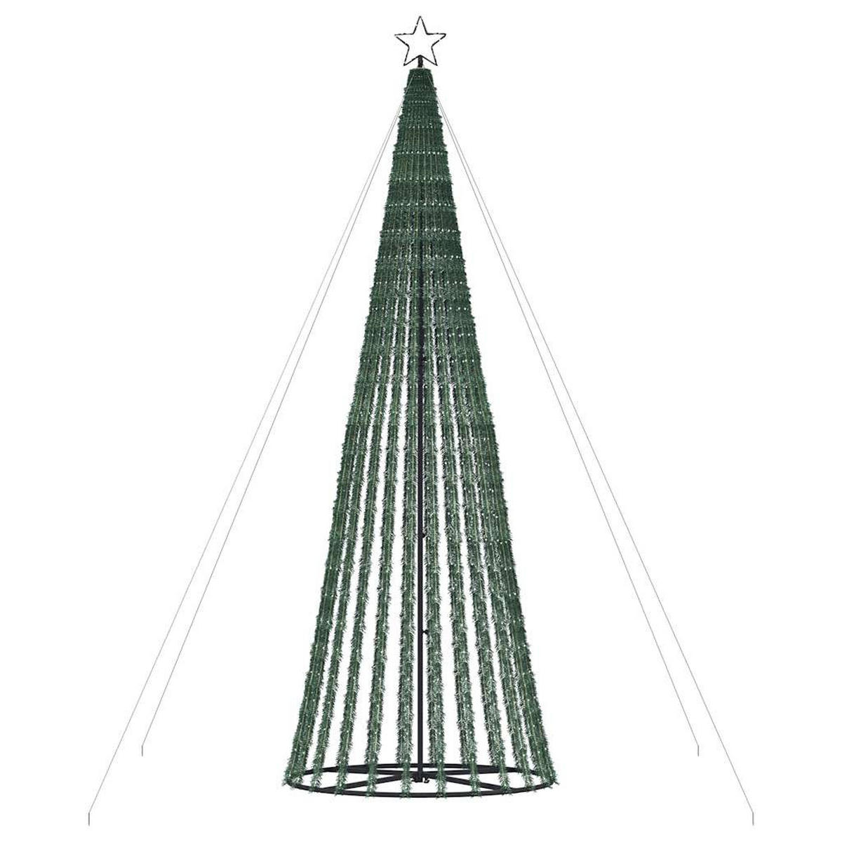 WEIHNACHTSBAUM LED 403 Cm Weiss Metall - Weiß, Metall (403cm) - vidaXL