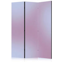 PARAVENT Beidseitig Bedruckter 3-tlg 135x172 cm Komplexer Farbverlauf - Lila, Holz/Textil (135/172/3cm) - Muralo