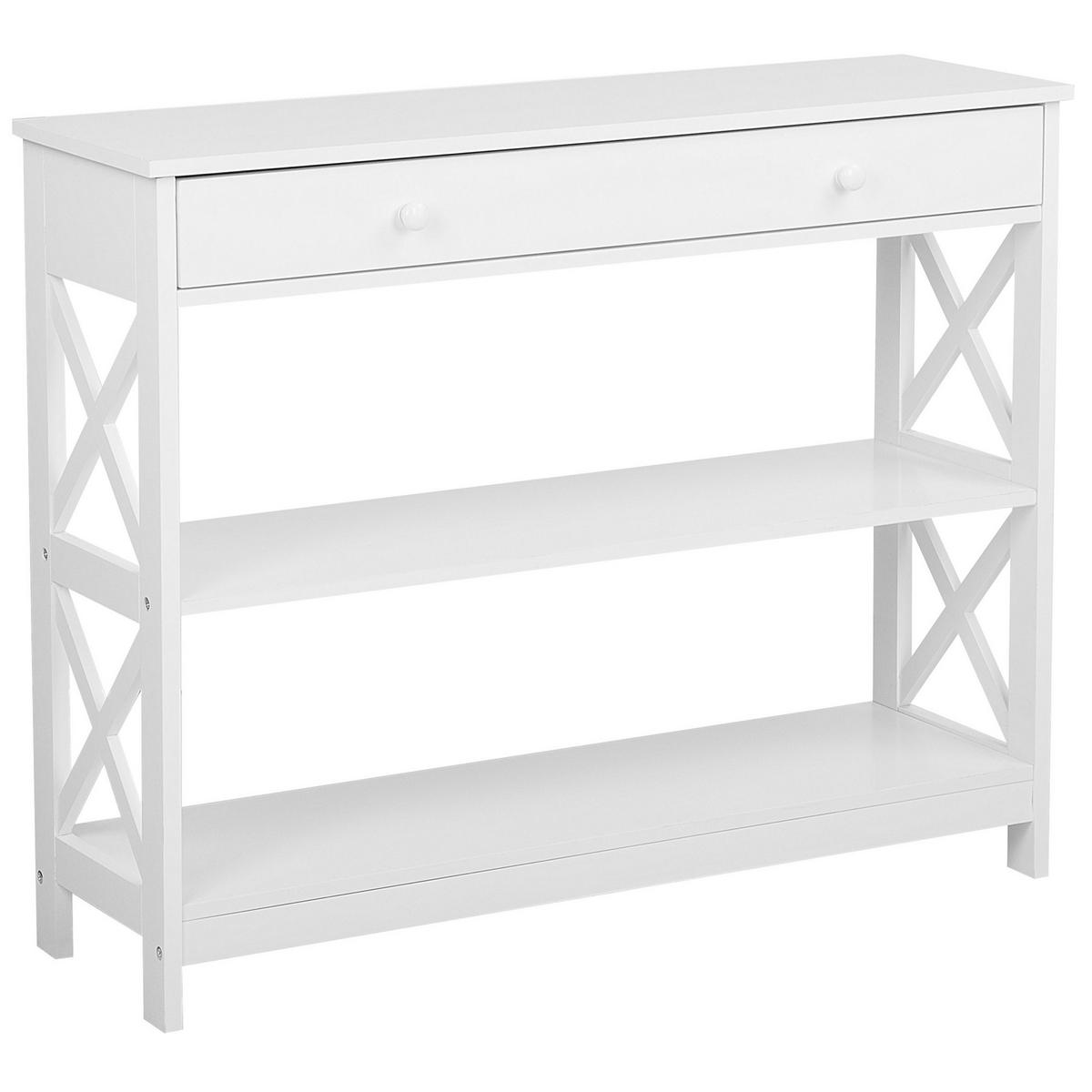 KONSOLENTISCH weiß Montgomery - Weiß, Holzwerkstoff (30/100/80cm) - Beliani