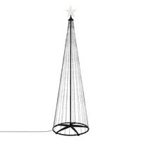 LED WEIHNACHTSBAUM Außen 210 cm 370 LED Metall - Schwarz, Metall (210cm) - ECD-Germany