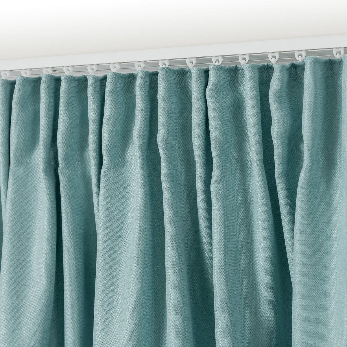 FERTIGVORHANG mit Schlaufenband türkis 140 x 280 cm - Türkis, Textil (140/280/1cm) - Dekoria