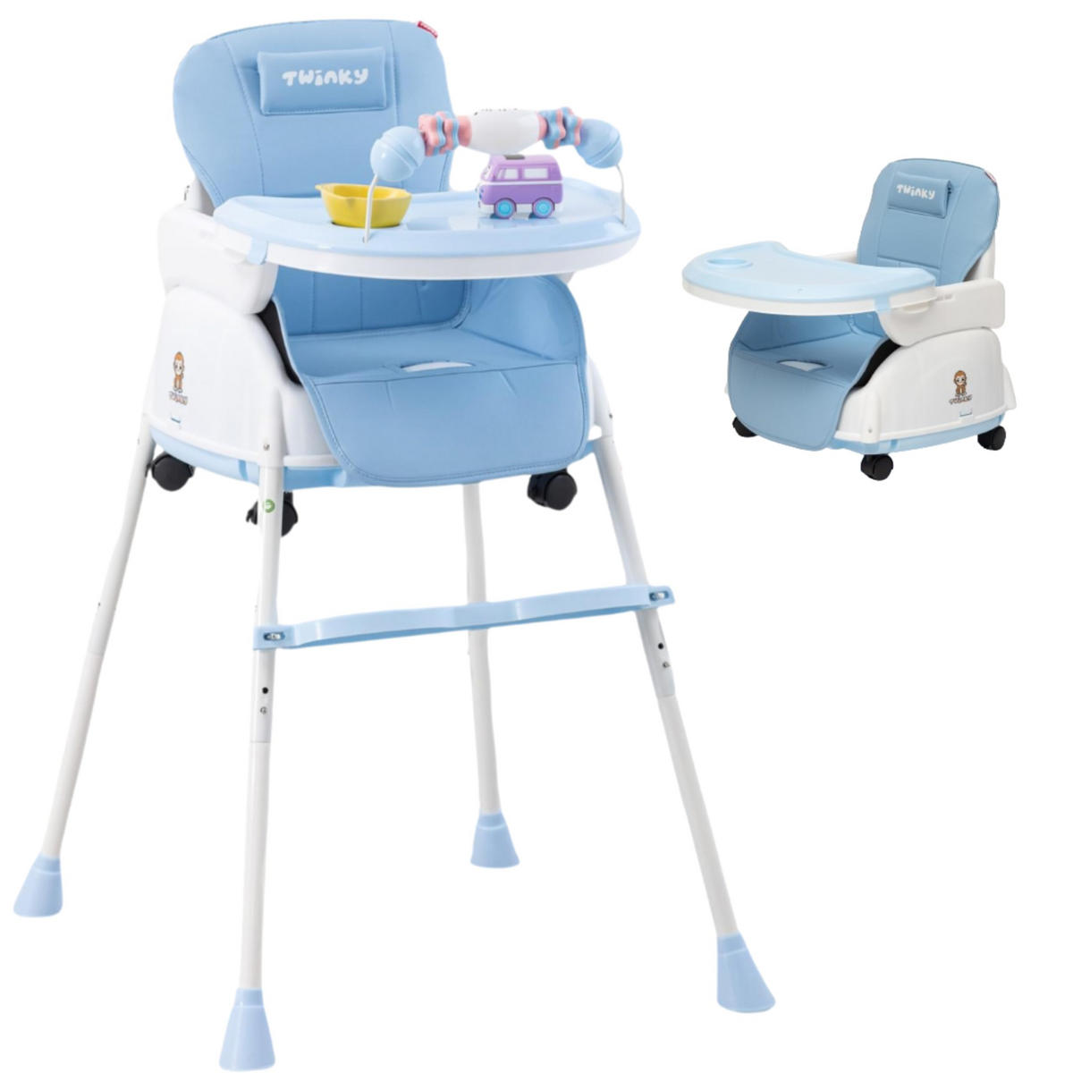 HOCHSTUHL 2-in-1-Kinderwagen Set Blau - Blau, Kunststoff (54/95/52cm) - Twinky