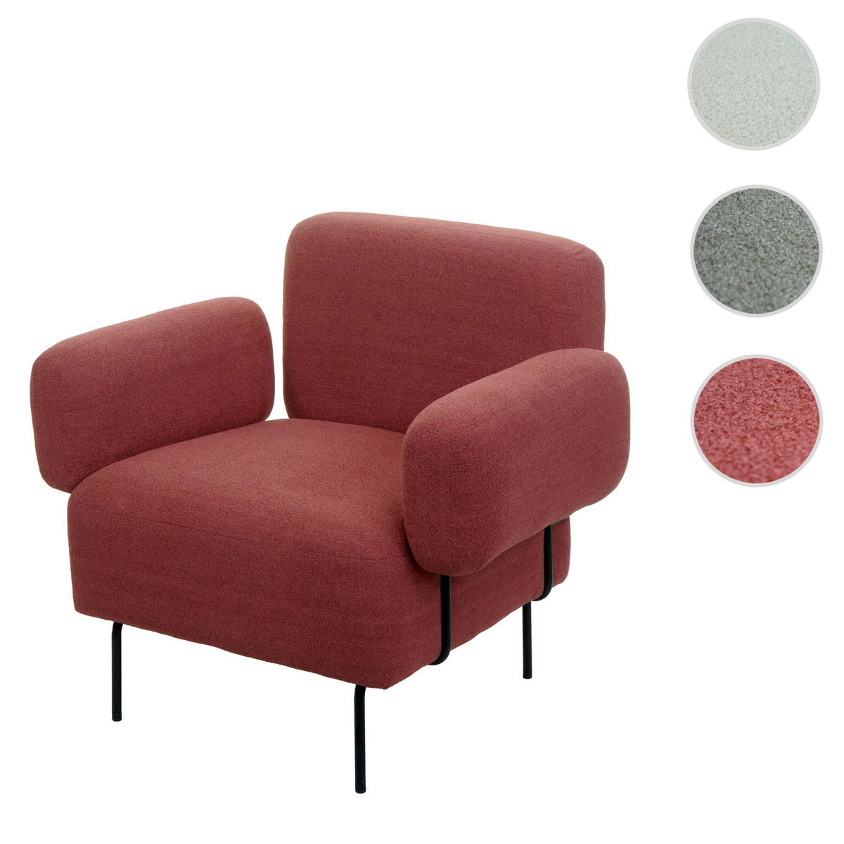 LOUNGE-SESSEL Altrosa - Altrosa, Textil (88/78/76cm) - MCW