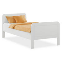 HOLZBETT Seniorenbett 90/200 weiß mit Lattenrost - Weiß, Holz (90/200cm) - Homestyle4u