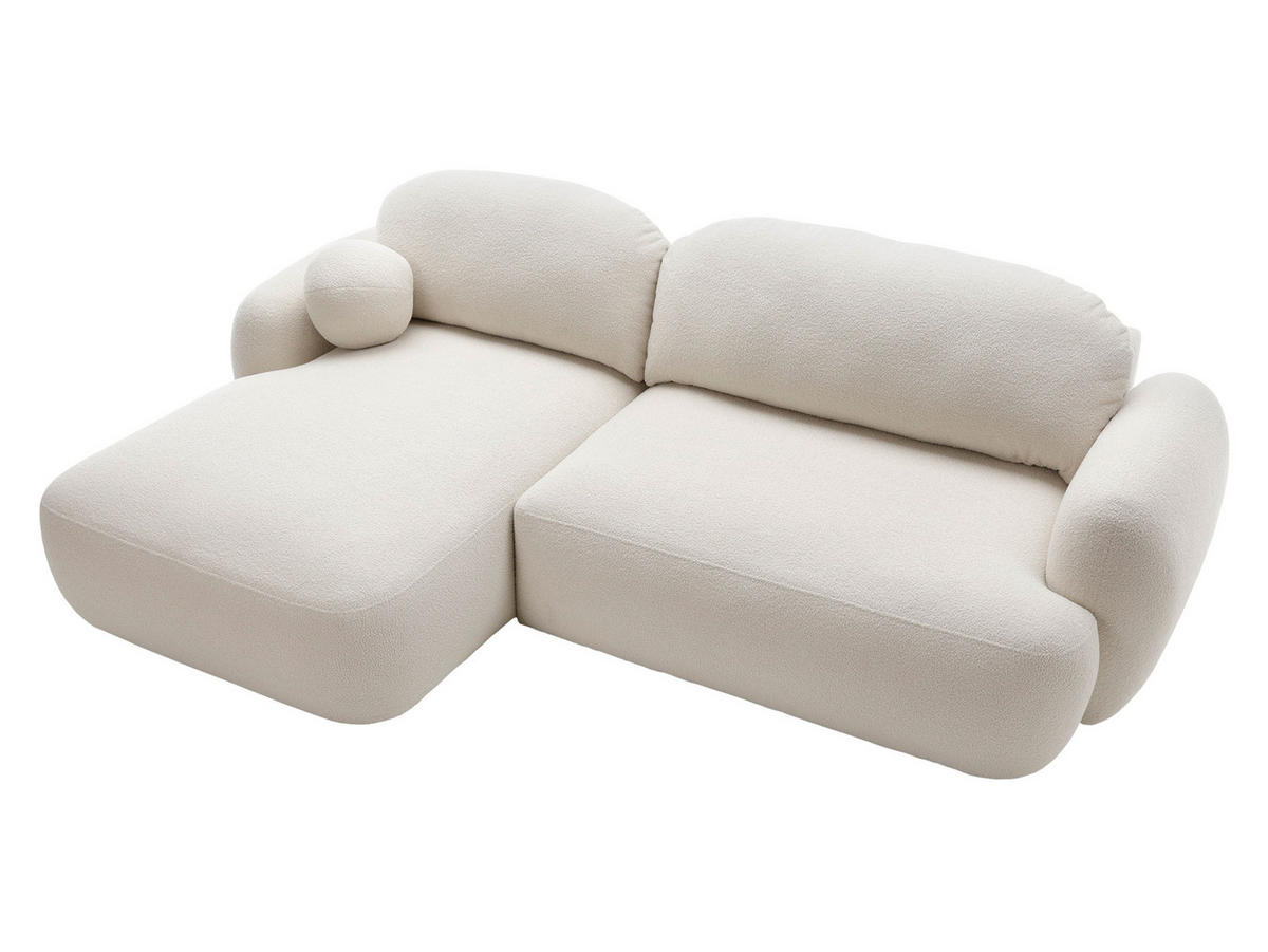ECKSOFA Mayo, Seite: Links - Creme/Schwarz, Holz/Kunststoff (275/175cm) - MIRJAN24