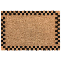 FUSSMATTE Beige/Schwarz 40/60 cm Kokosfasern Sagada - Beige, Textil (40/60cm) - Beliani