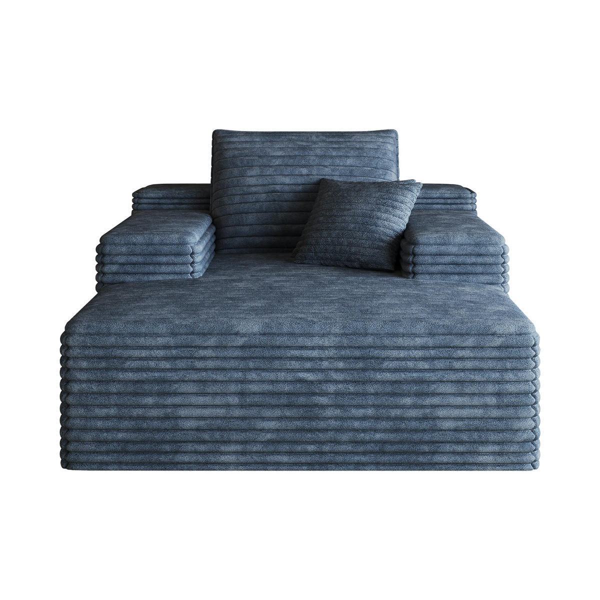 SCHLAFSOFA DE-34763 mit tiefer Sitzfläche Blau - Blau, Textil (159/60/115cm) - ComfortXL