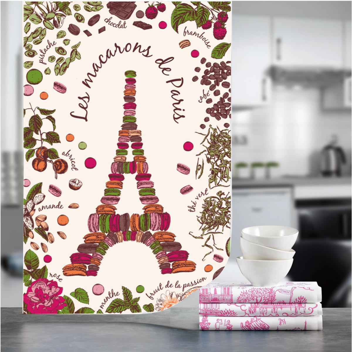 KÜCHENTUCH Paris ekrü 72 x 48 cm - Weiß, Textil (48/72cm) - Winkler