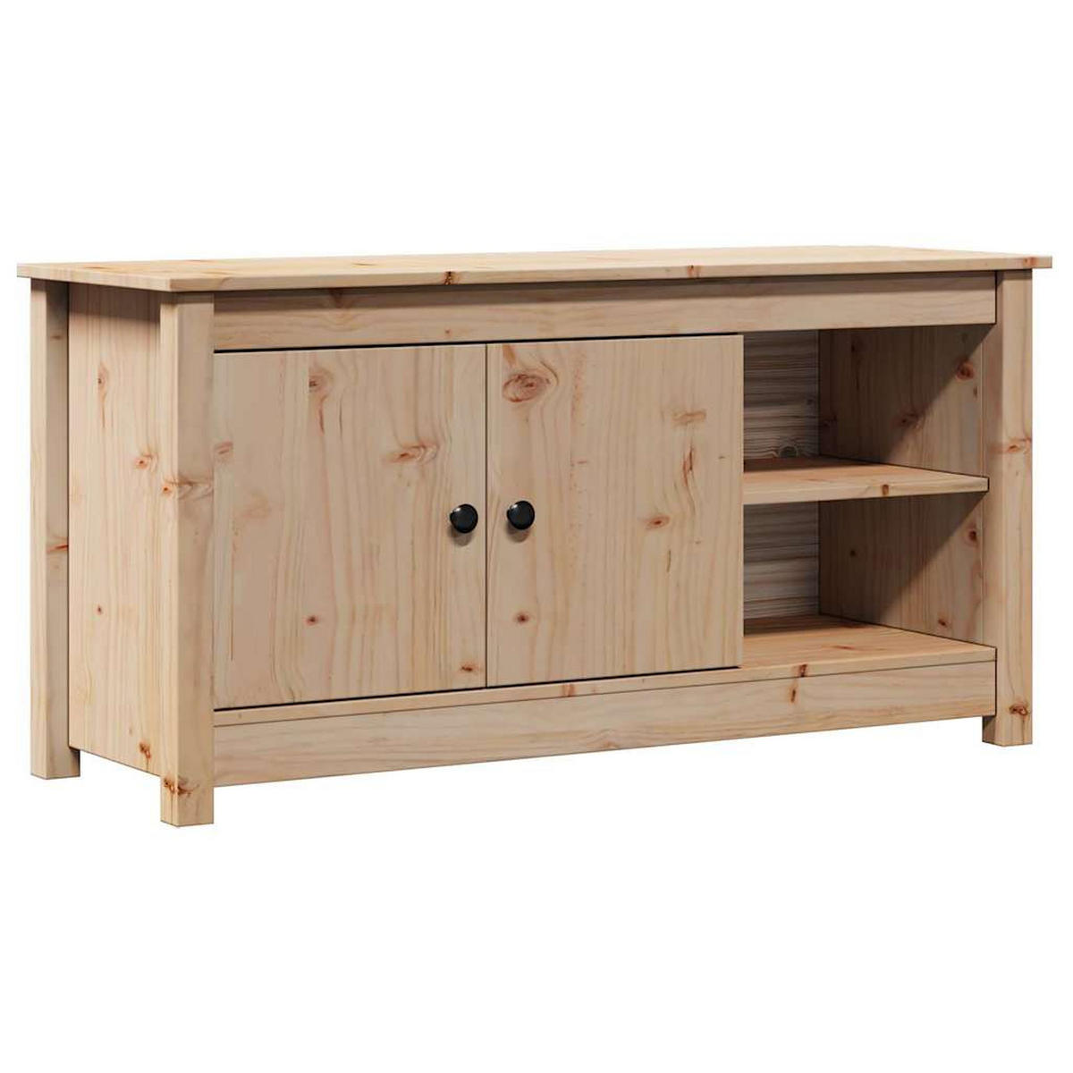 TV-SCHRANK 103/36,5/52 Cm Massivholz Kiefer - Braun, Holz (103/52/36.5cm) - vidaXL