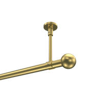 GARDINENSTANGEN-SET Sonette Luino 100 cm, 1-läufig, 20 mm Ø Messing-Optik - Messingfarben, Metall (100cm) - INTERDECO