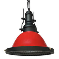 PENDELLEUCHTE Turami 31/35 cm - Rot/Schwarz, Metall (31/35cm) - Bamyum