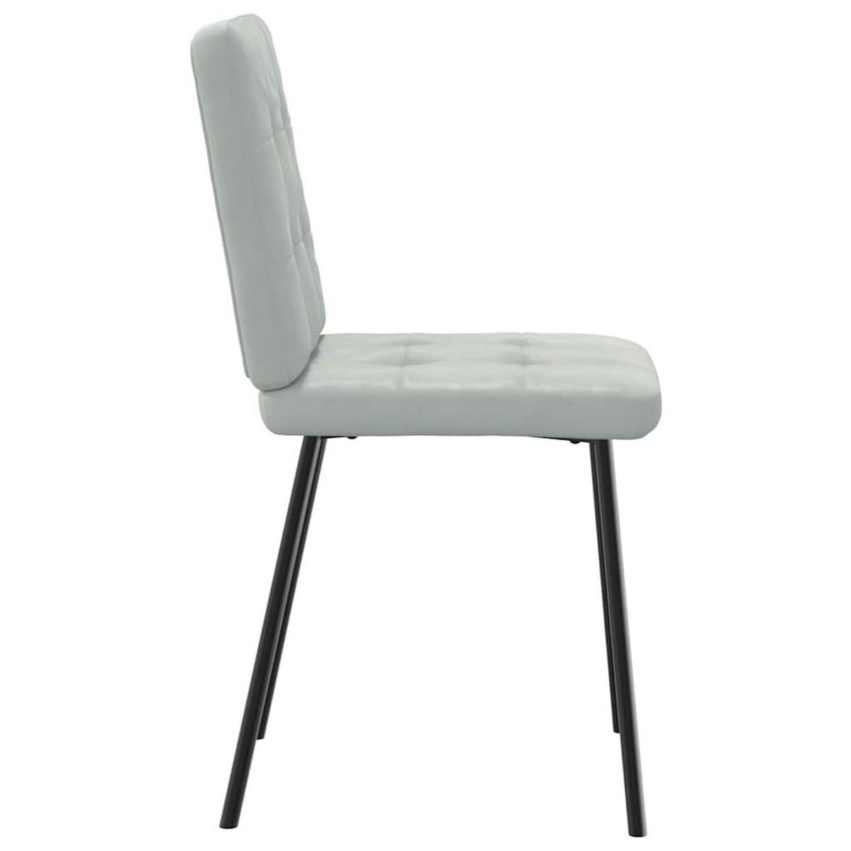 ESSZIMMERSTÜHLE 2 Stk. Hellgrau Samt 45*54*83cm - Grau, Metall (45/83/54cm) - ZMH