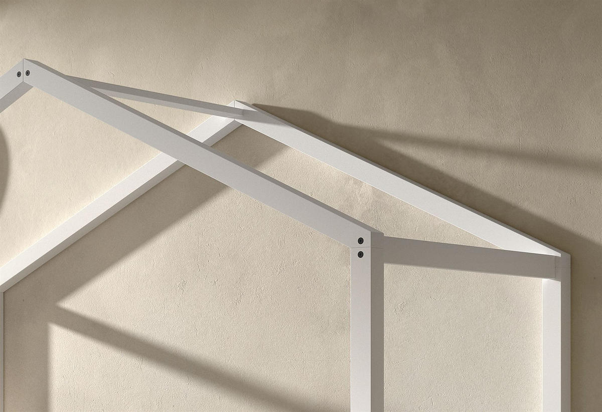 HAUSBETT 90x200 Keeley Buche Weiß Holz Schublade Komfort Stabil Design - Weiß, Holz (90/200cm) - 58aufmkessel