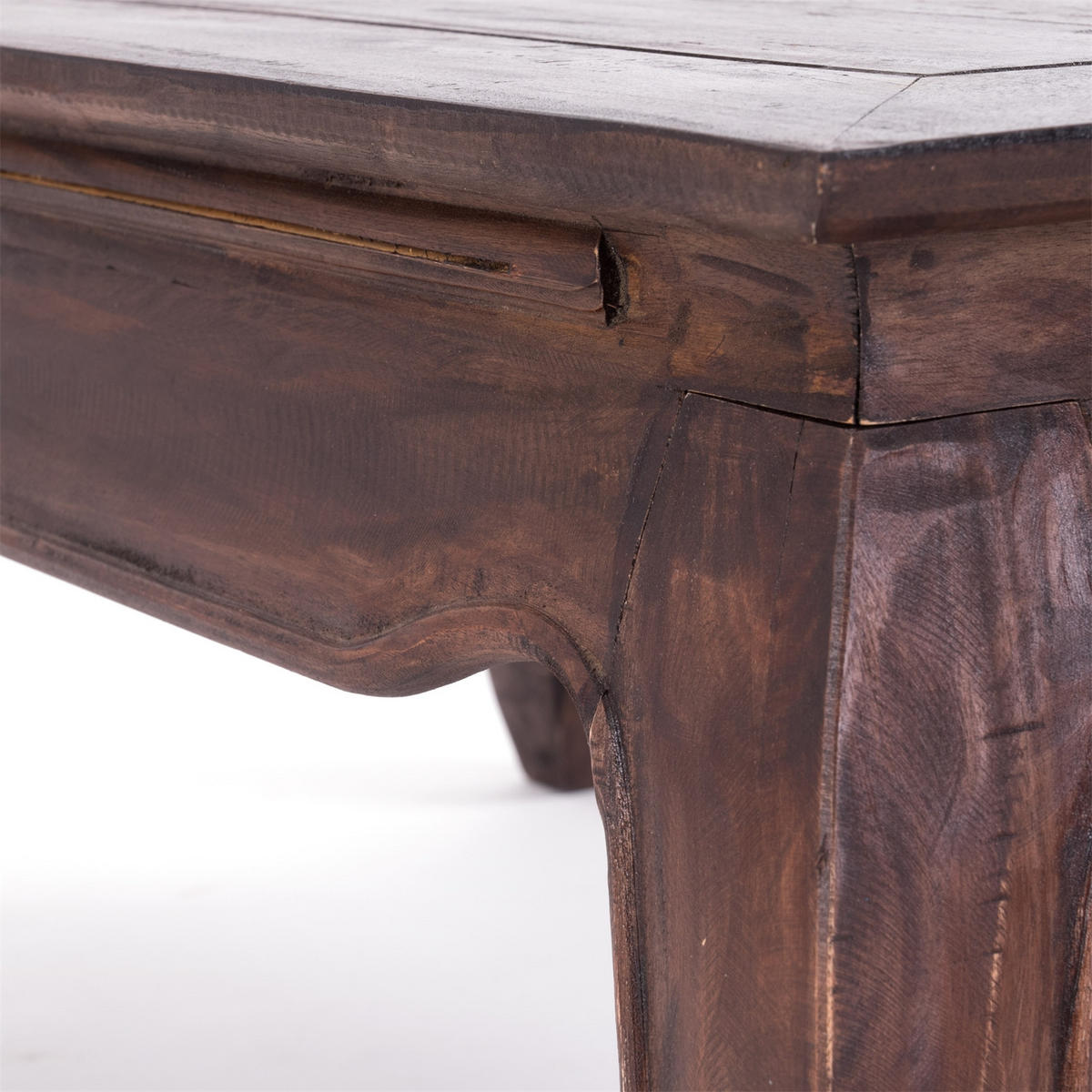 OPIUMTISCH EAST 100 Mahagoni Recyclingholz massiv 03 dunkelbraun - Dunkelbraun, Holz (60/100/41cm) - DESIGN DELIGHTS