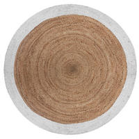 JUTETEPPICH Ø 120 cm - Weiß, Naturmaterialen (120/120cm) - Atmosphera Createur d´interieur