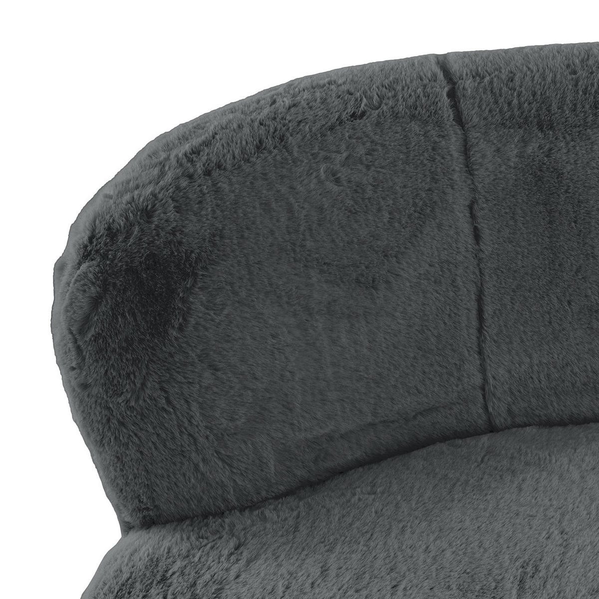 1,5-SITZER SOFA - Blaugrau/Schwarz, Kunststoff/Textil (134/75/84cm) - home24