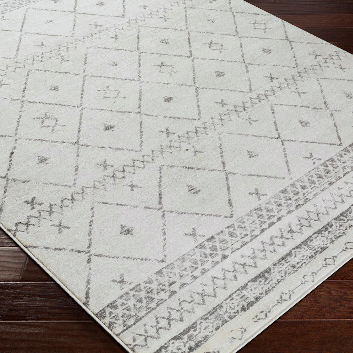 KURZFLORTEPPICH 120x170 cm Weiß - Grau, Naturmaterialien/Textil (120/170cm) - LIVABLISS
