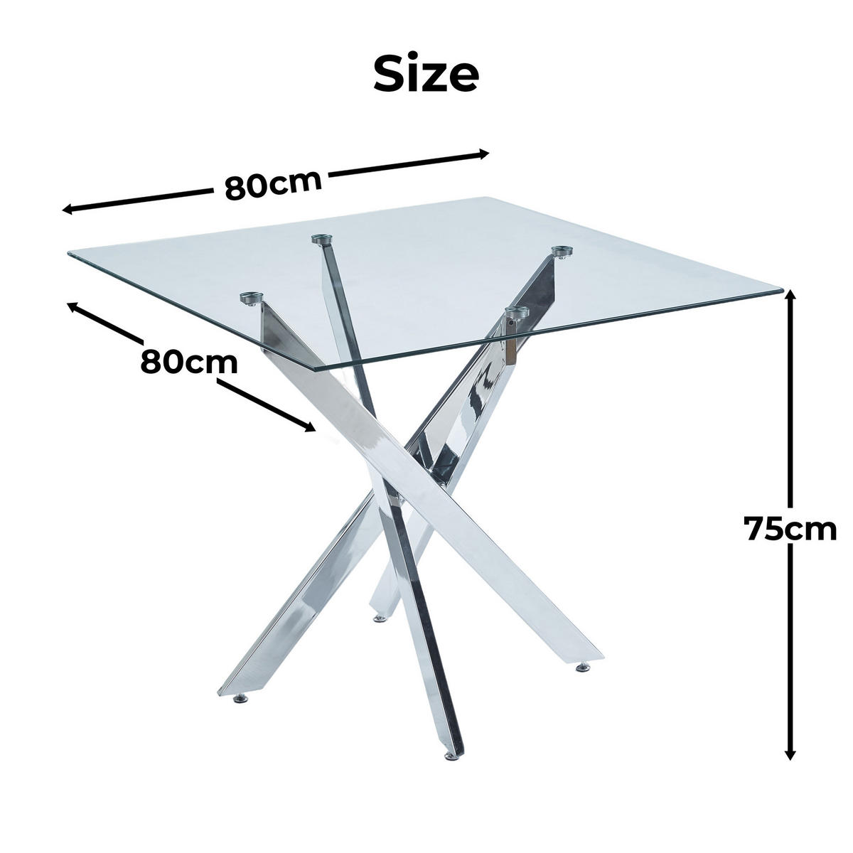 ESSGRUPPE DE-39338 5-teilig, mit 4 Samtstühlen Silber - Silberfarben, Metall (80/75/80cm) - ComfortXL