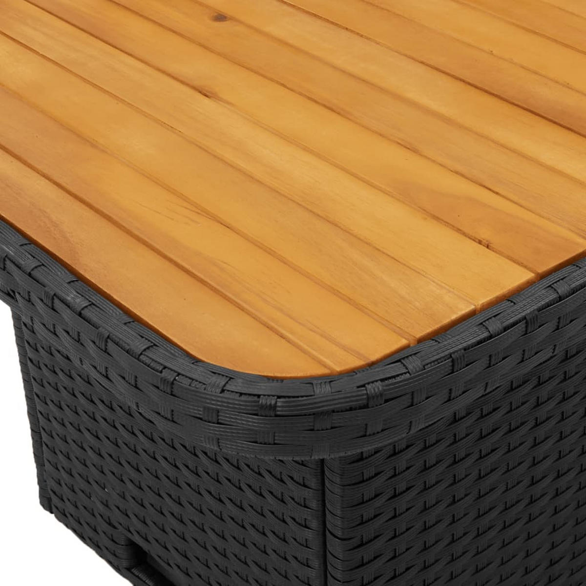 GARTENTISCH Tischmund 80/71/80 cm - Schwarz, Naturmaterialien (80/80/71cm) - ZMH
