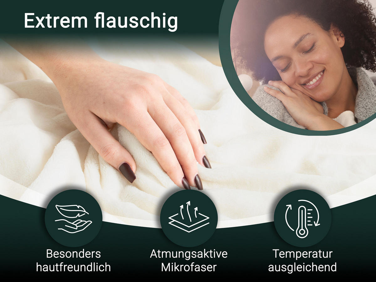 KUSCHELDECKE, 150x200 cm, 100% Polyester, Weiß - Weiß, Textil (150/200cm) - Zollner
