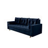 SOFA SKANDI mit Schlaffunktion ITAKA 11 mit Stauraum - Dunkelblau, Textil (90/88/232cm) - Bedante
