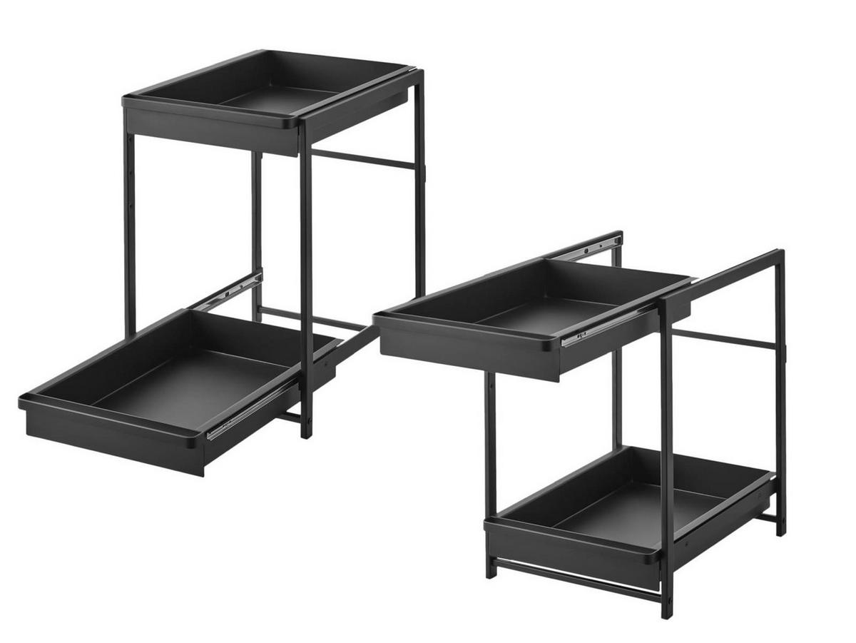 SPÜLSCHRANK-REGAL Tower schwarz 42/30/45 cm - Schwarz, Metall (30/45/42cm) - Yamazaki