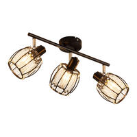 DECKENSTRAHLER Strahlinde 16/21/40 cm - Schwarz, Glas (40/16/21cm) - ZMH