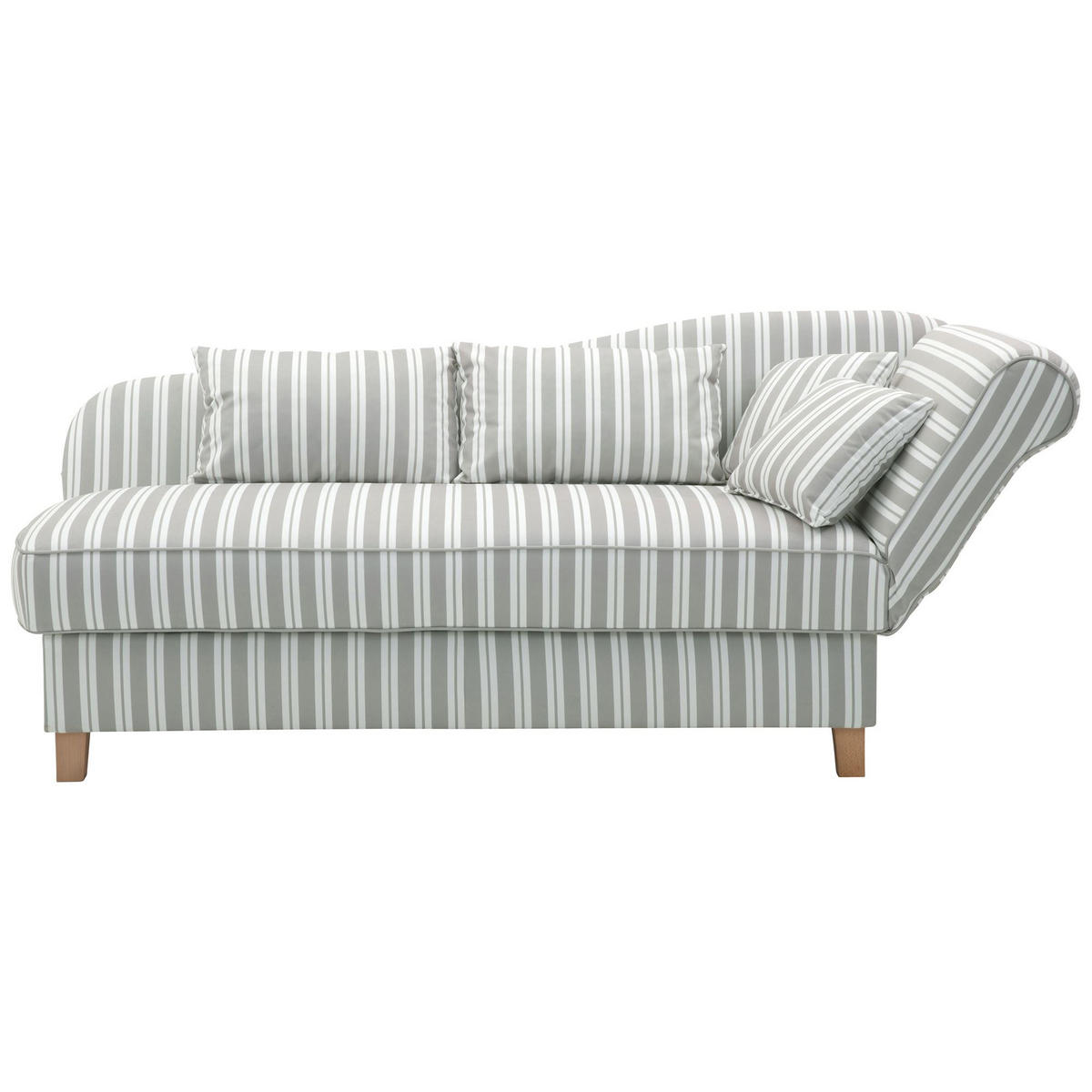 RECAMIERE Armlehne rechts Katia Flachgewebe hellgrau - Hellgrau, Kunststoff (190/88/82cm) - 58aufmkessel