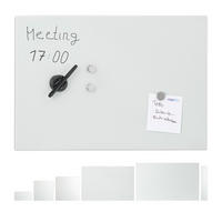 GLAS-MAGNETBOARD - Weiß, Glas/Metall (60/40/0.4cm) - Relaxdays